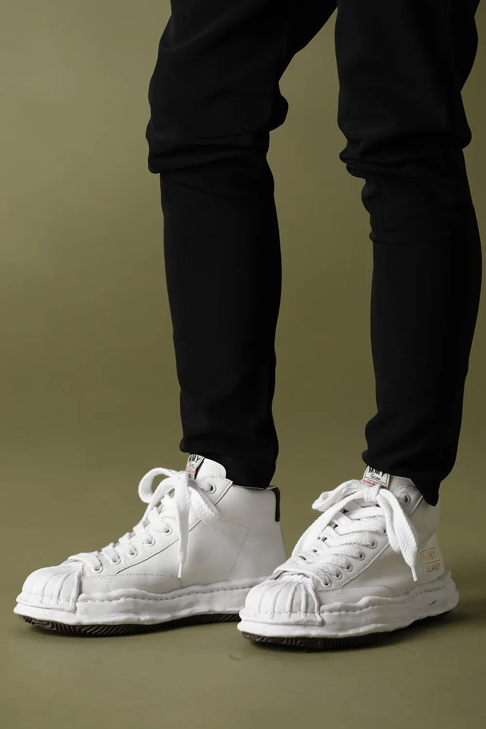 -BLAKEY High- Original STC sole leather Hi-top sneakers White