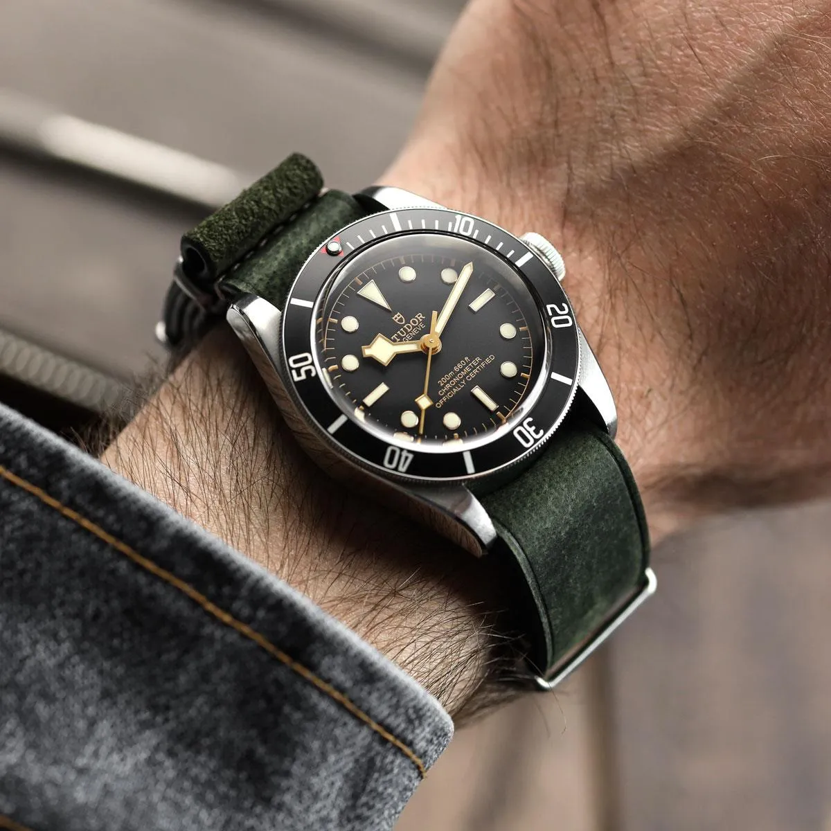 1973 British Military Watch Strap: OXFORD - Vintage Green