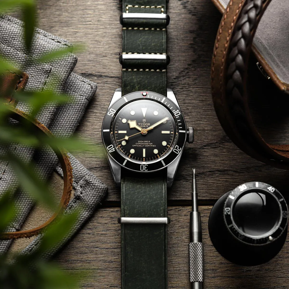 1973 British Military Watch Strap: OXFORD - Vintage Green