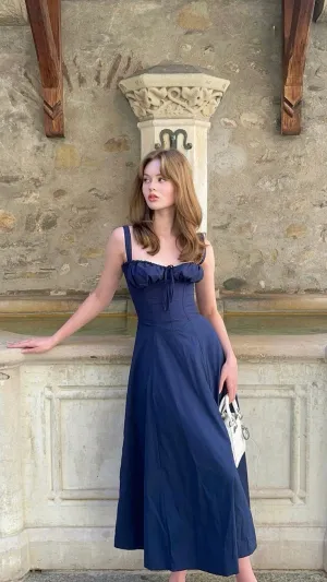 A Line Straps Midi Length Prom Dress,Casual Dress Y4582