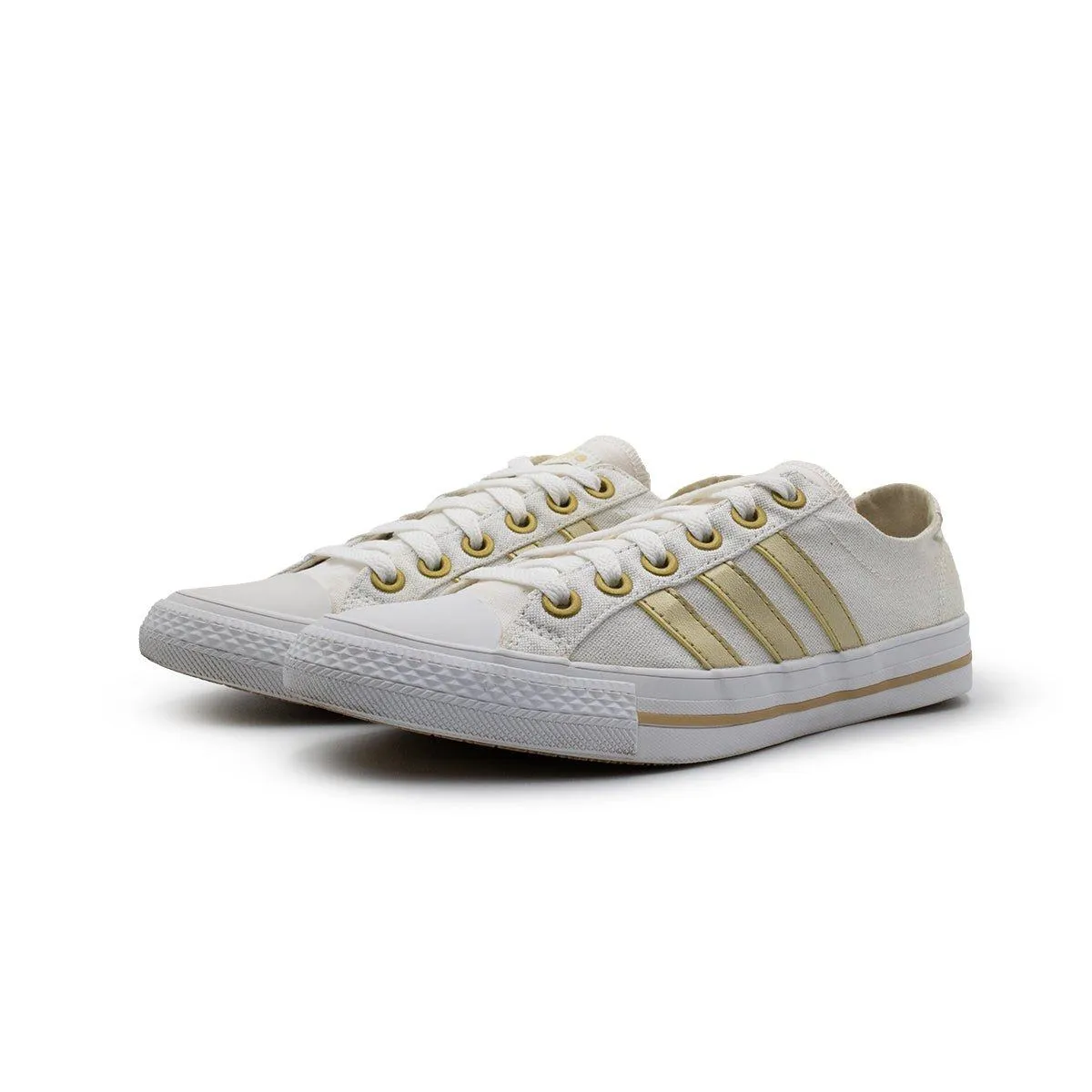 Adidas Vineo 3 Stripes Low-Top Sneakers Fabric White Colour For Women