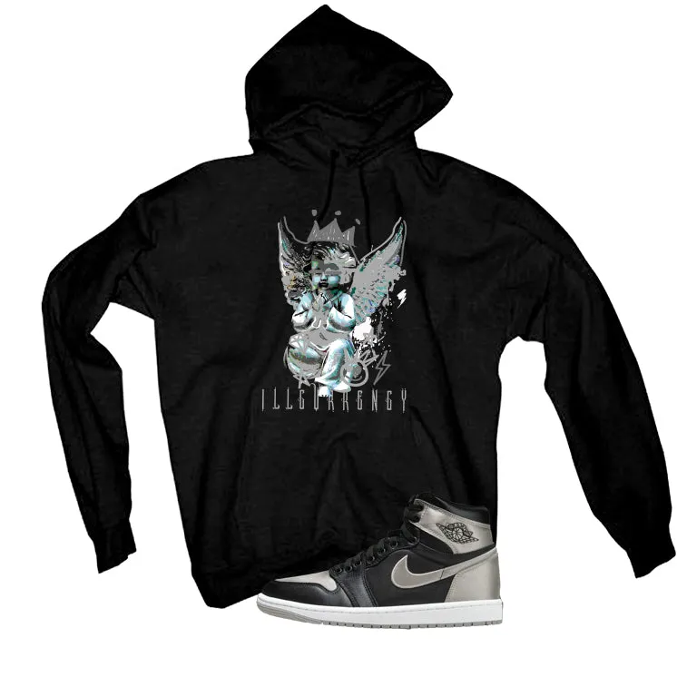 Air Jordan 1 High OG WMNS Satin Shadow Black T-Shirt (Graffiti Angel)| illcurrency