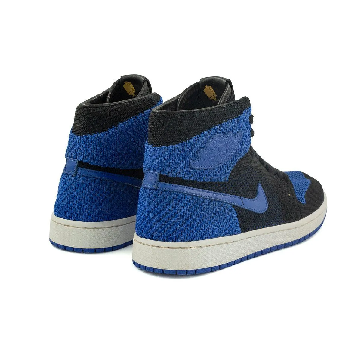 Air Jordan 1 Retro Flyknit High-Top Sneakers Fabric Blue Colour For Men