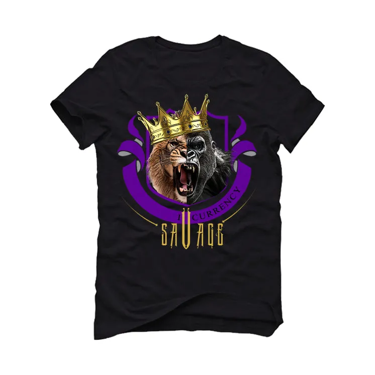 Air Jordan 12 Field Purple - Black T-Shirt (Savage King)