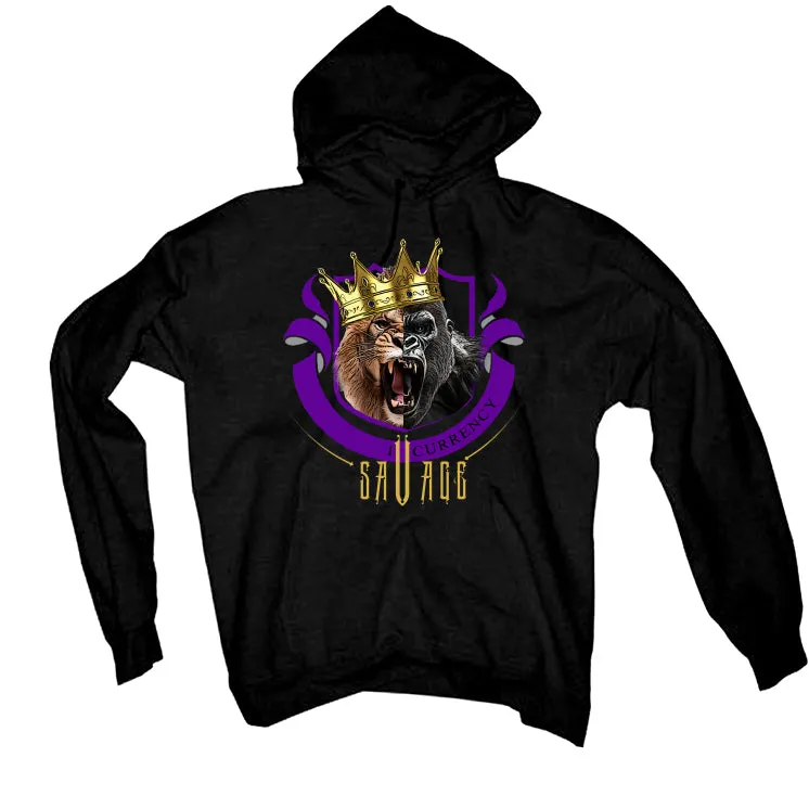Air Jordan 12 Field Purple - Black T-Shirt (Savage King)