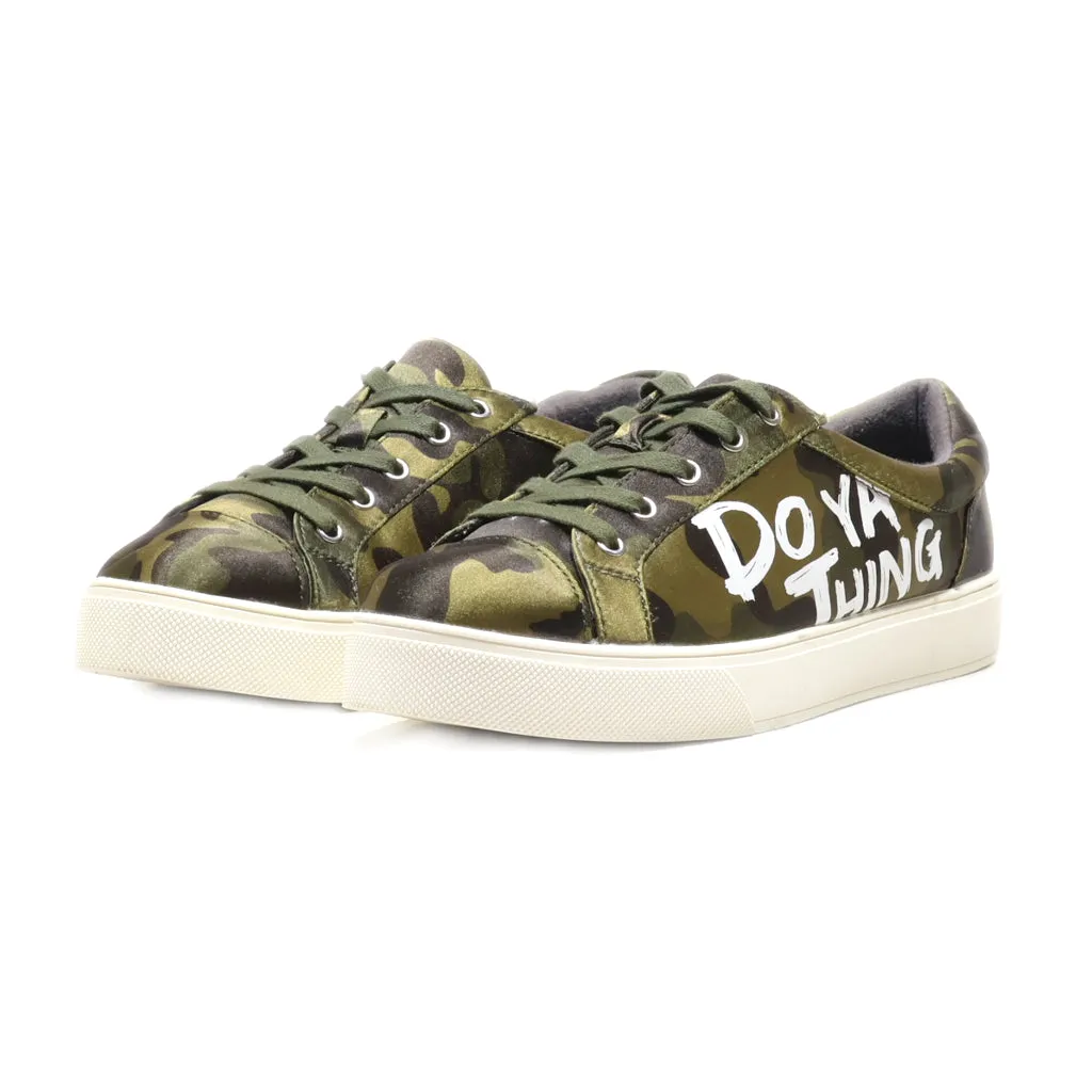 Aldo Low-Top Sneakers Fabric Green Colour For Women