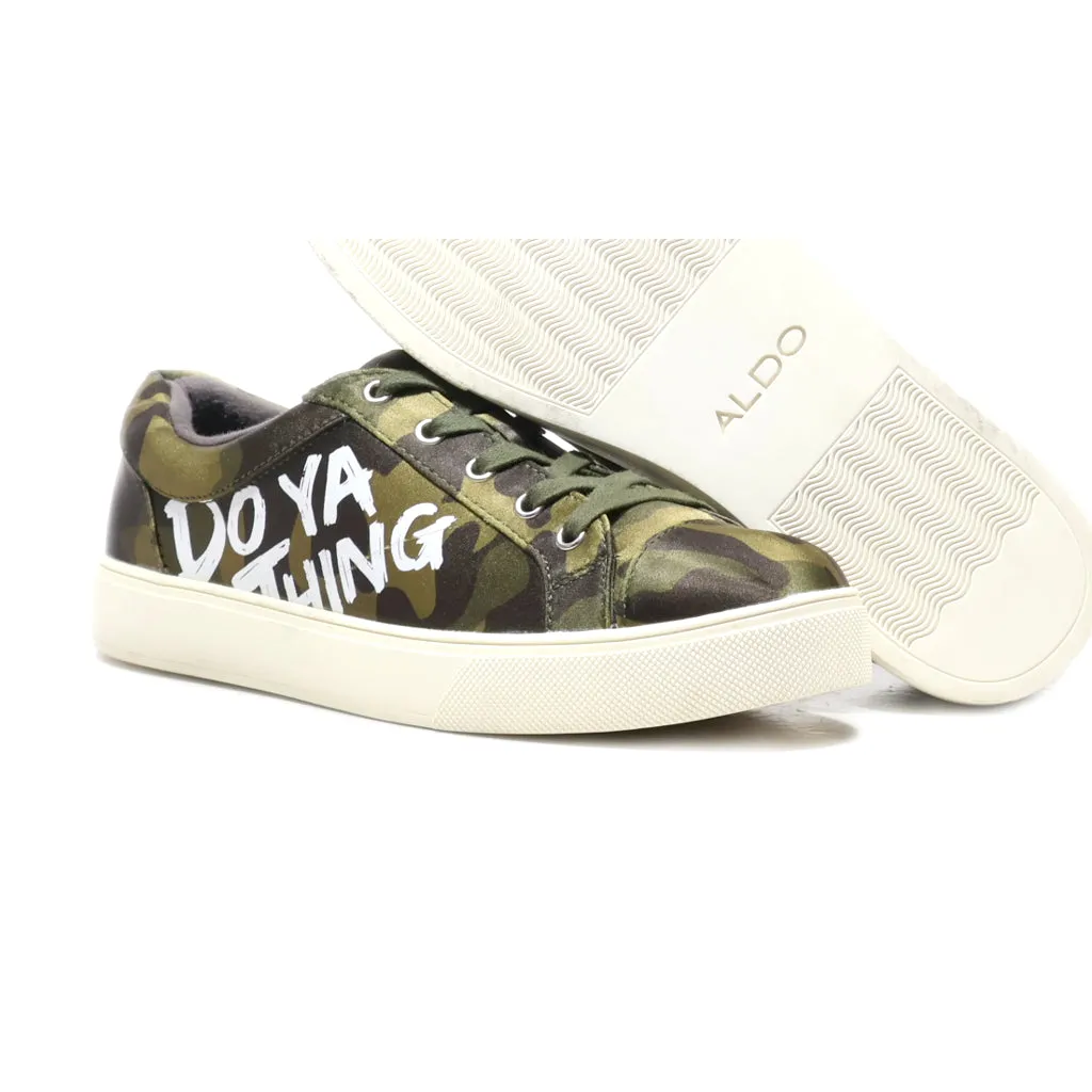 Aldo Low-Top Sneakers Fabric Green Colour For Women