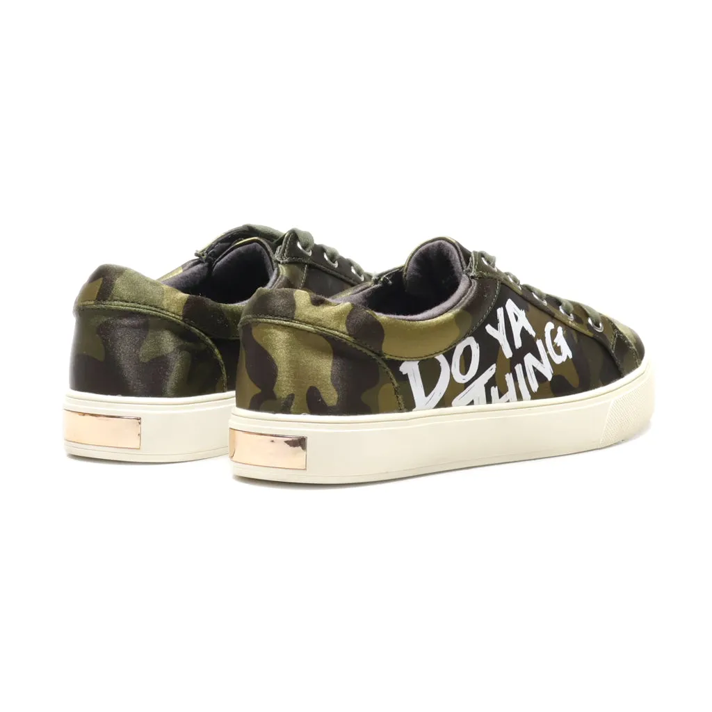 Aldo Low-Top Sneakers Fabric Green Colour For Women