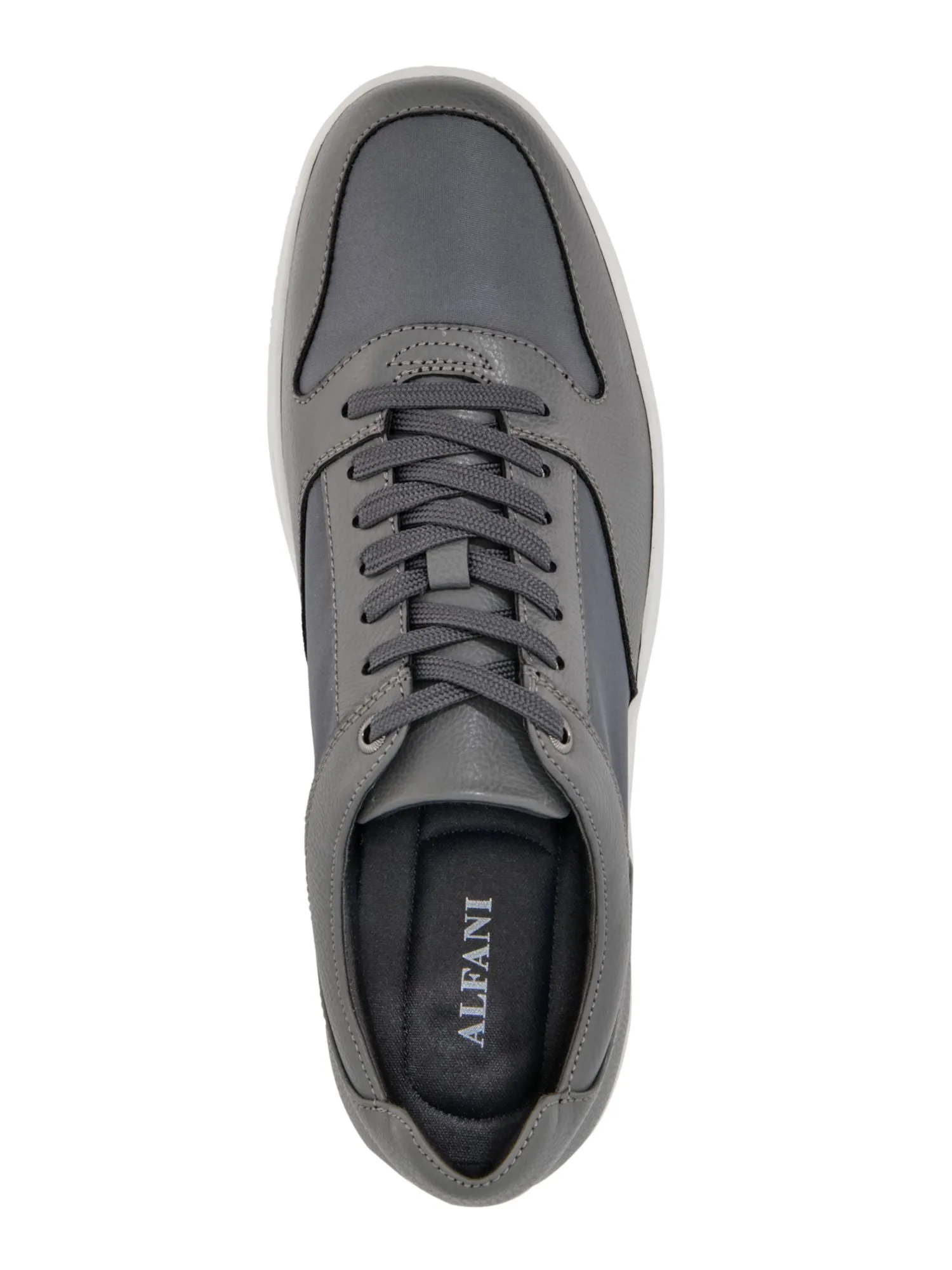 ALFANI Mens Gray Luke Round Toe Lace-Up Sneakers Shoes M