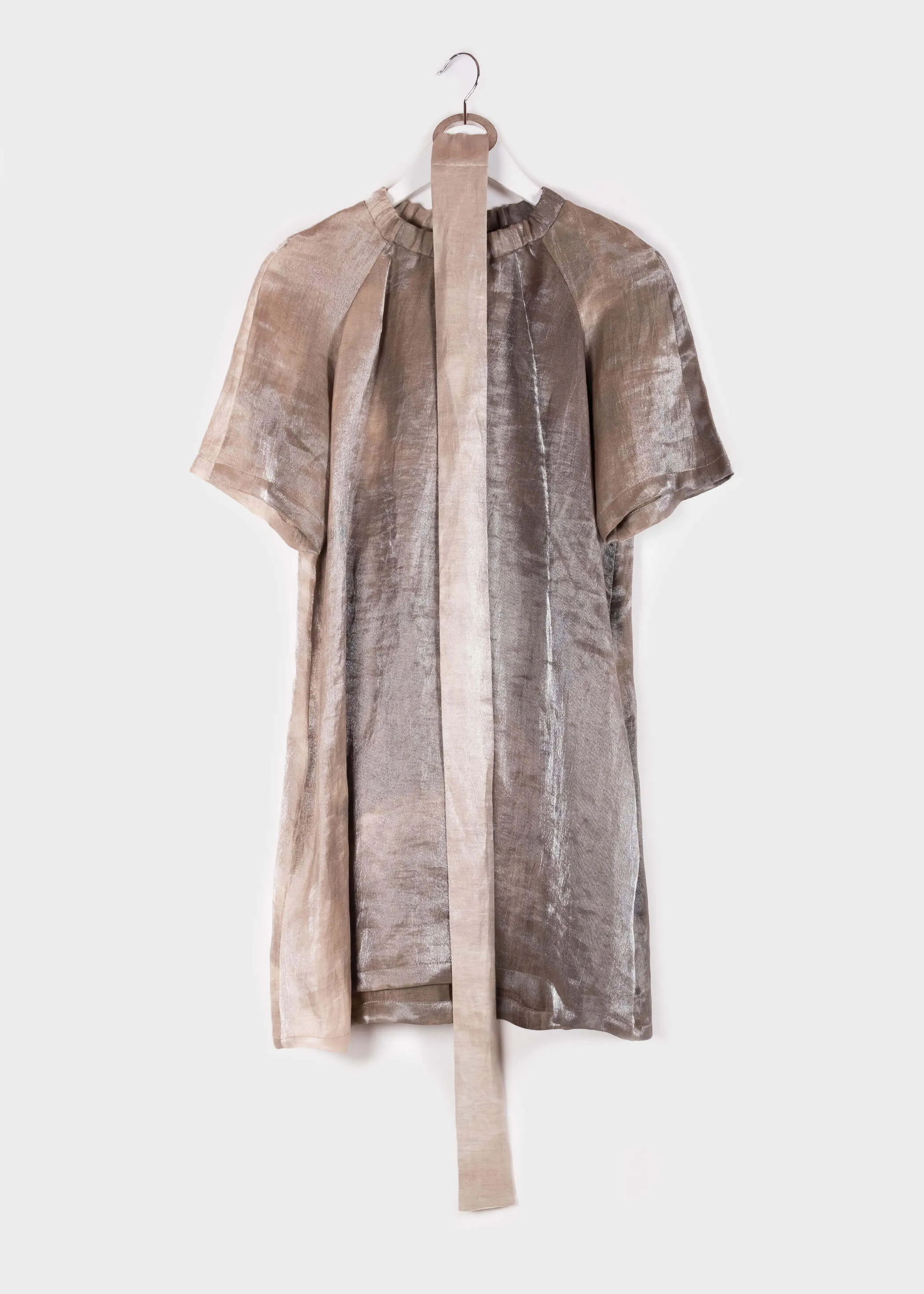 ANKA Belted Mini Dress - Beige