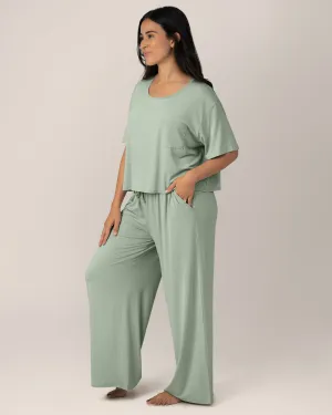 Aria Bamboo Casual Lounge Pant | Aqua Mist