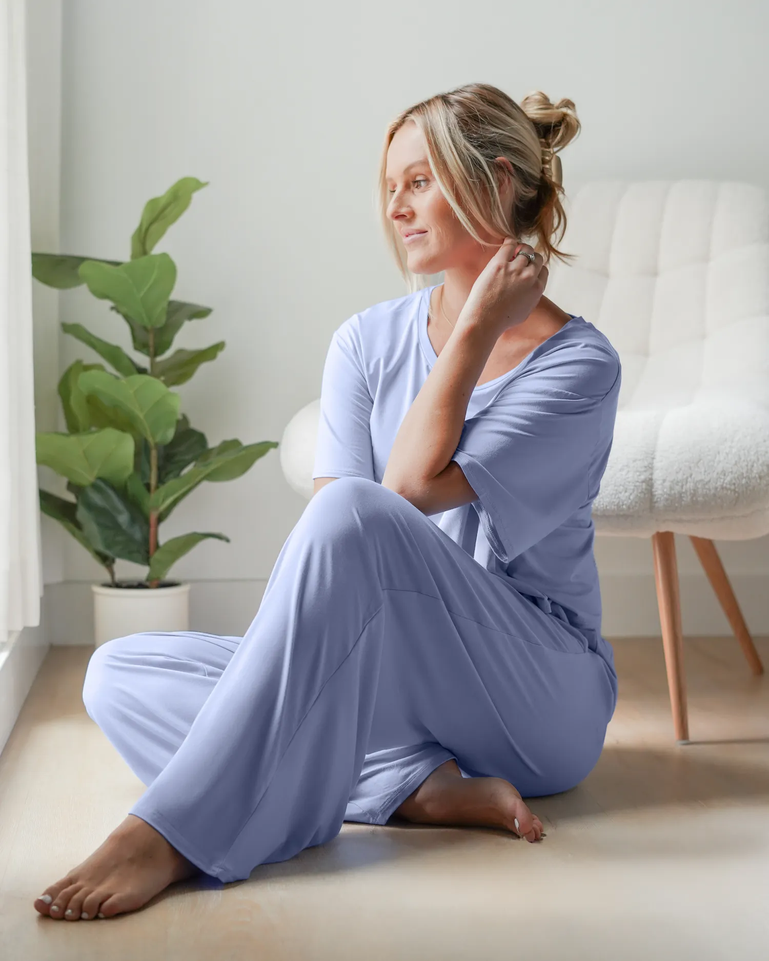 Aria Bamboo Casual Lounge Pant | Periwinkle