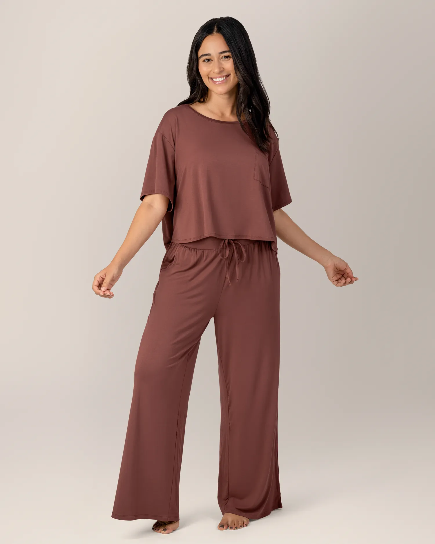 Aria Bamboo Casual Lounge Pant | Redwood
