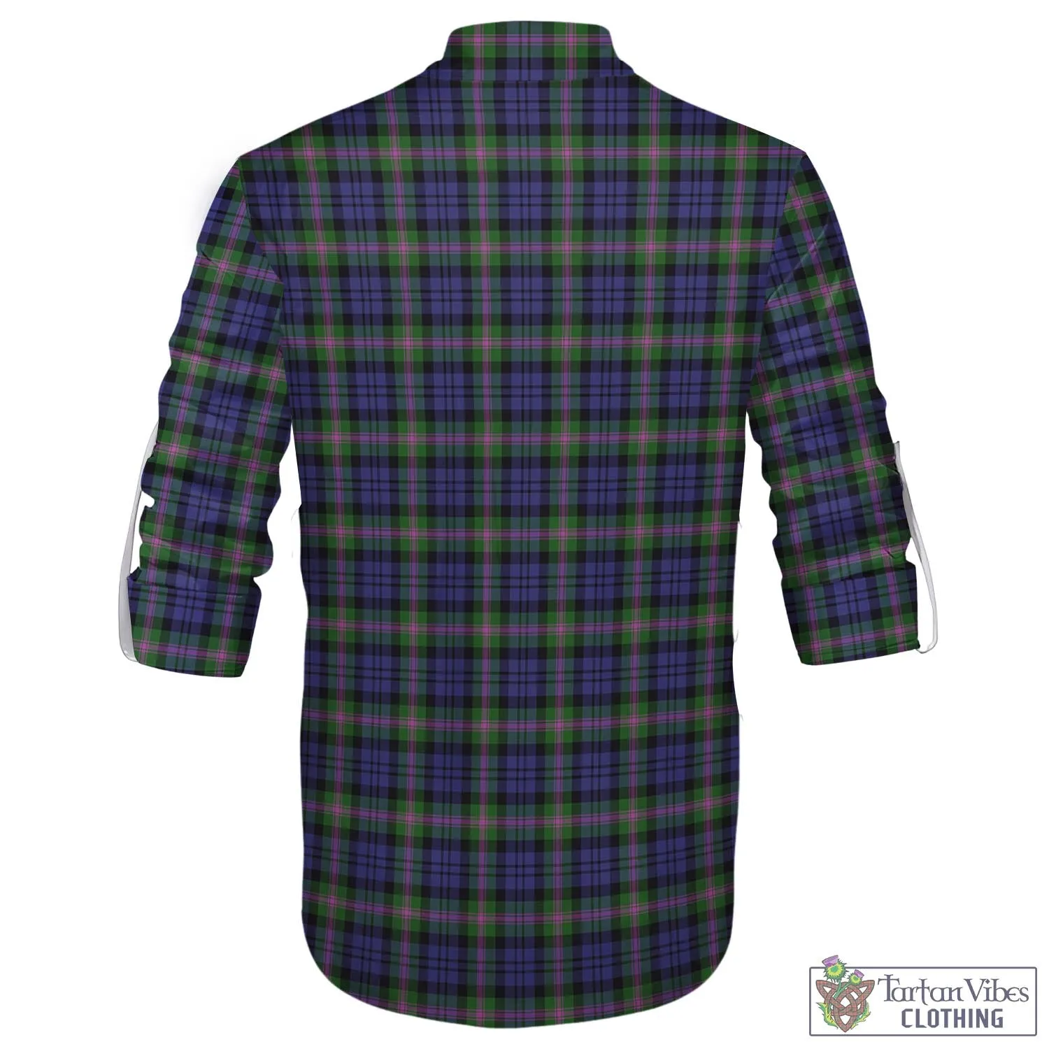 Baird Modern Tartan Men's Scottish Traditional Jacobite Ghillie Kilt Shirt with Family Crest