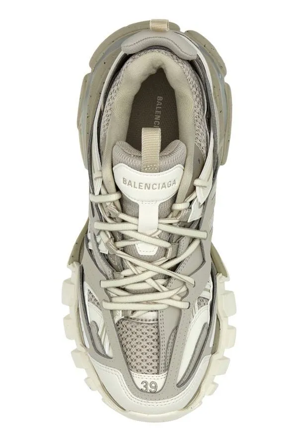 BALENCIAGA | Two-tone synthetic leather and fabric sneakers