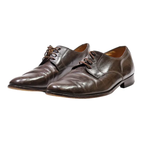 BALLY Oxford Shoes Brown Leather Mens UK 7.5