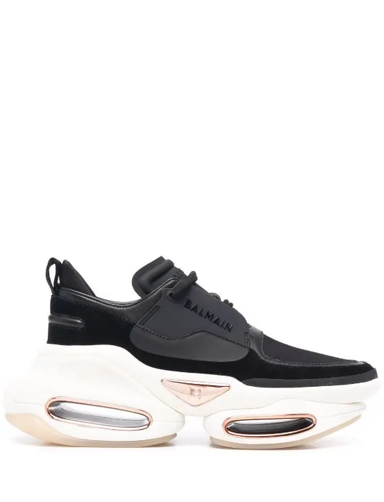 Balmain B-Bold Panelled Low-Top Sneakers