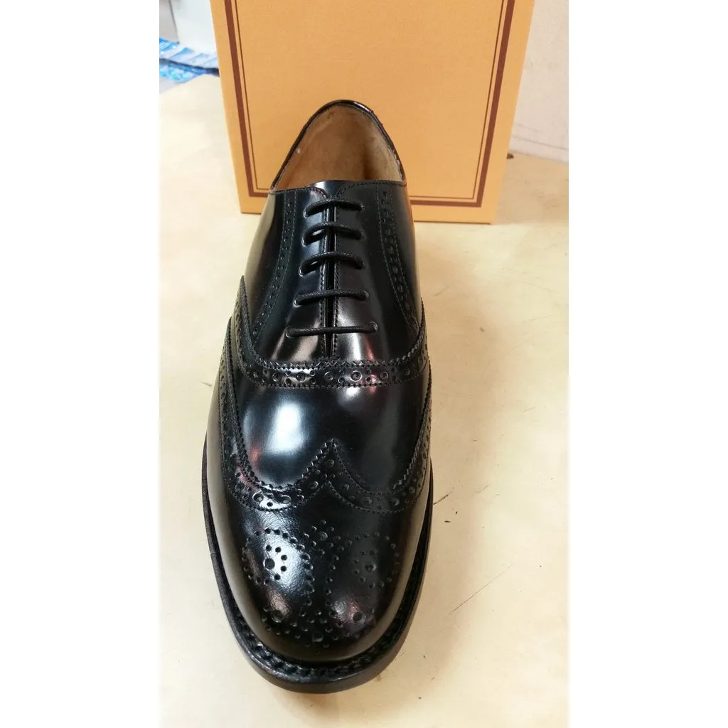 Barker BROGUE SHOE Glasgow BLACK HI SHINE Leather