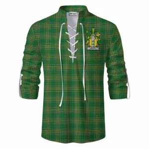 Beatty Irish Clan Tartan Ghillie Kilt Shirt with Coat of Arms