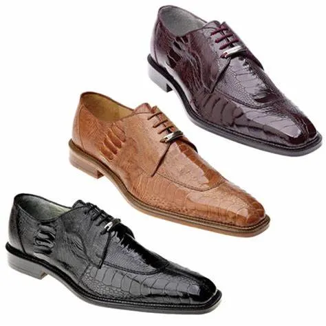 Belvedere Navy Blue Siena Style Men's Lace Up Oxford Shoes Genuine Ostrich Legs