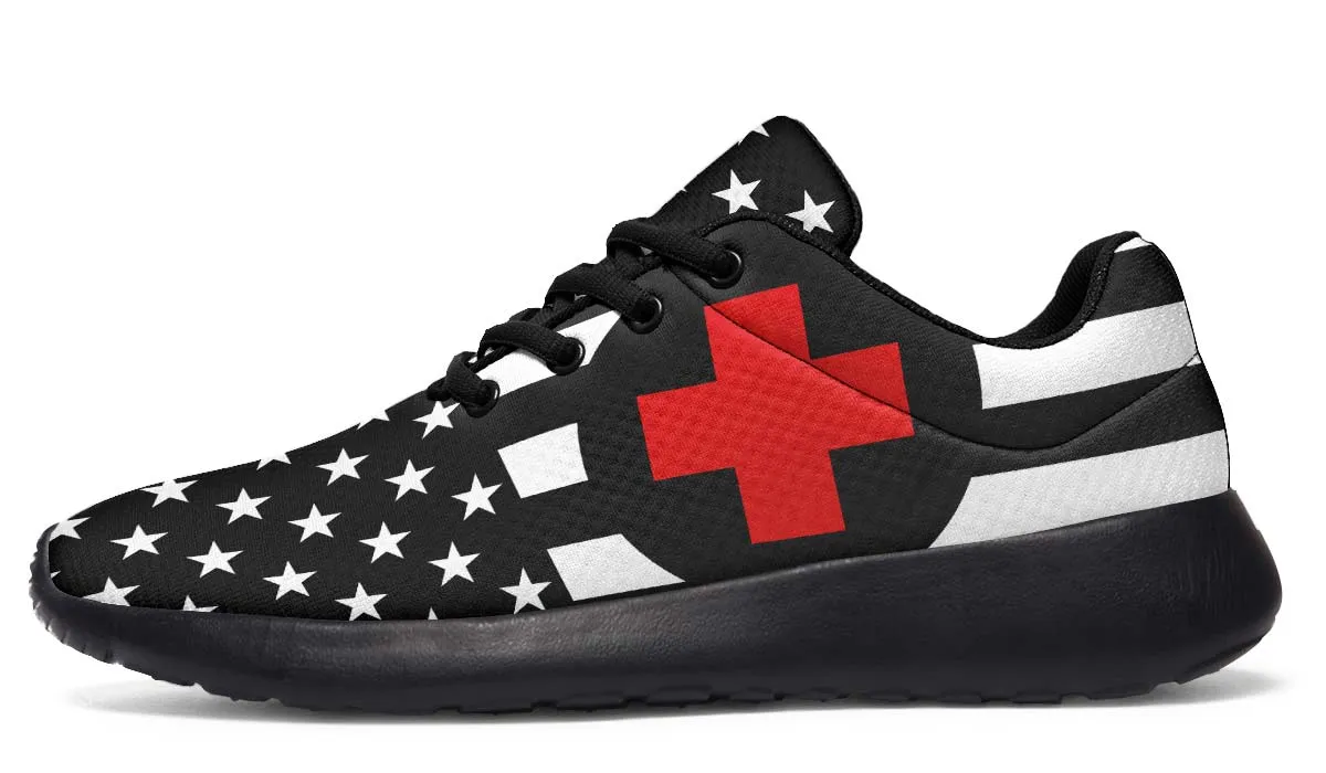 Black And White USA Nurse
