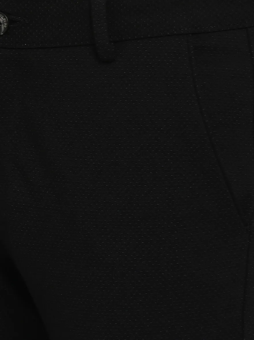 Black Washed Venice Fit Casual Trouser | JadeBlue