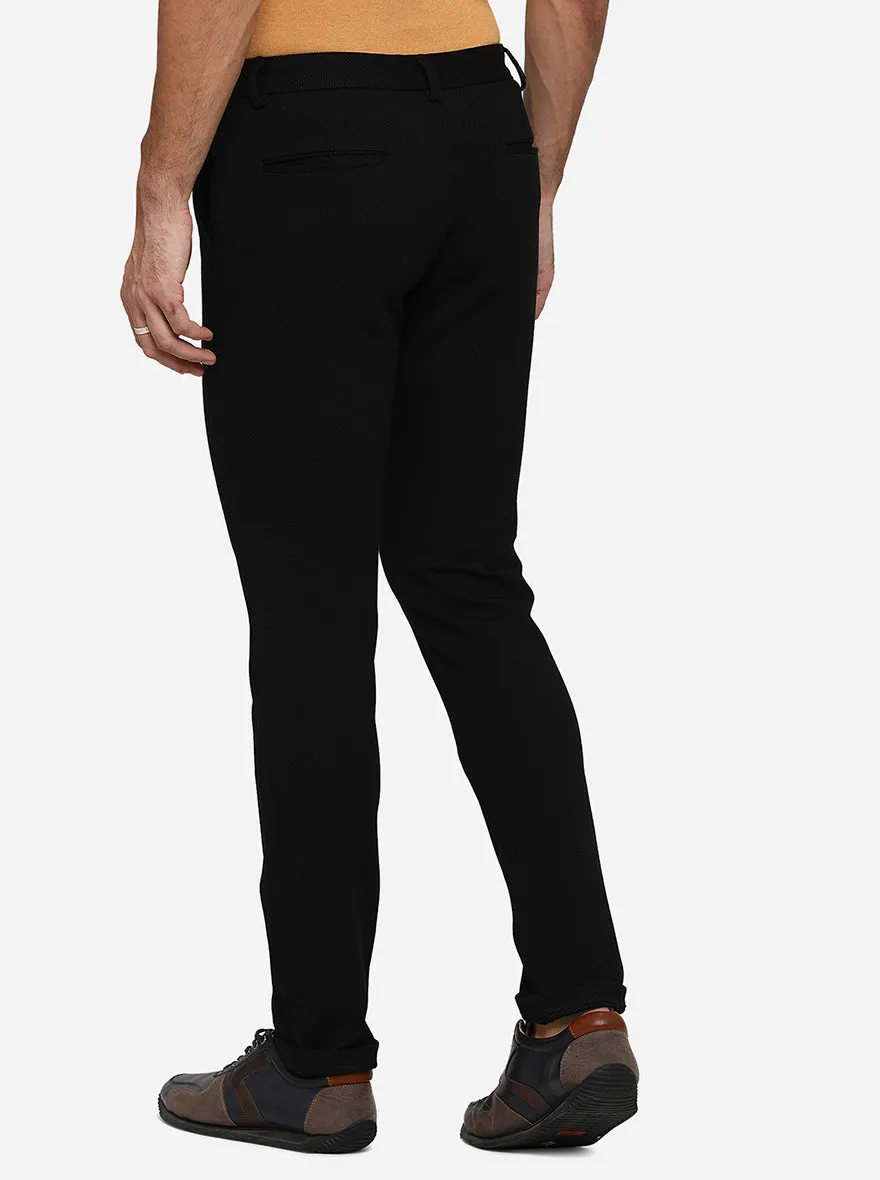 Black Washed Venice Fit Casual Trouser | JadeBlue