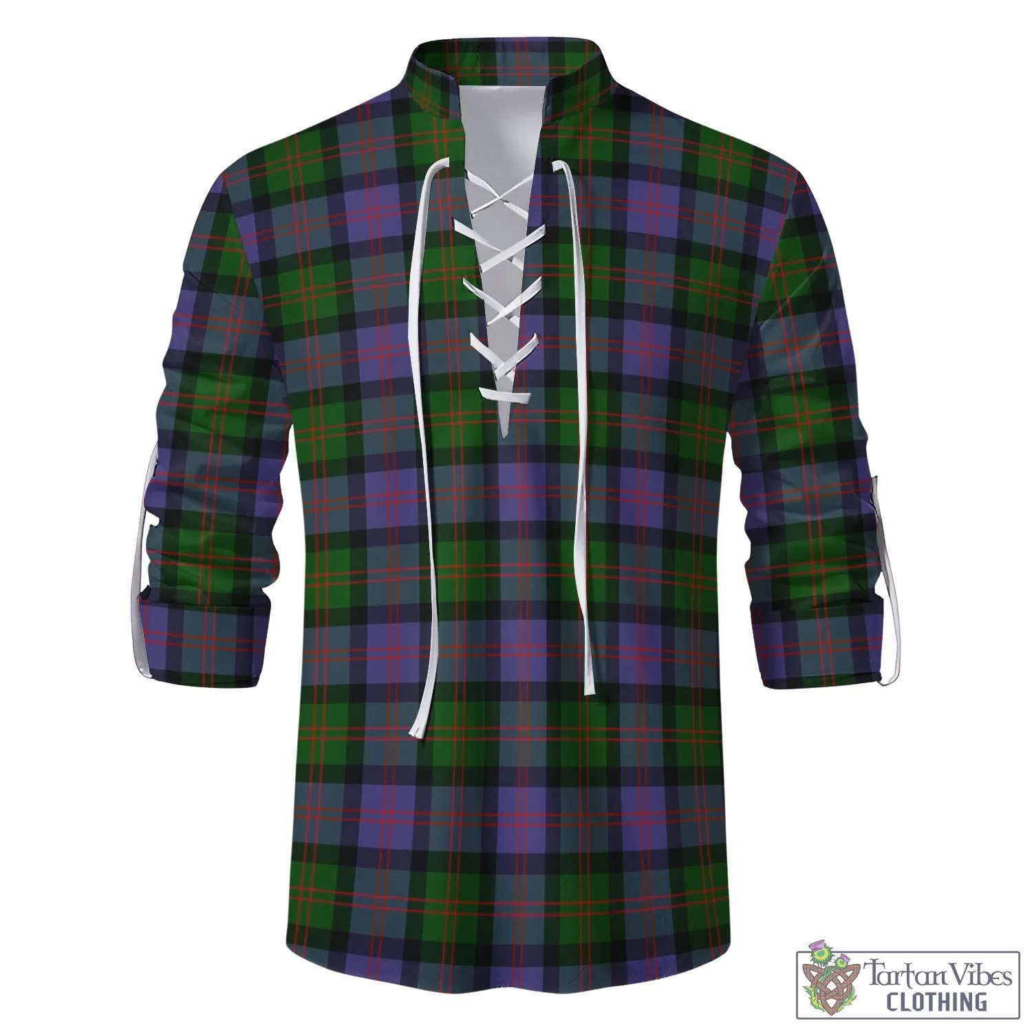 Blair Modern Tartan Men's Scottish Traditional Jacobite Ghillie Kilt Shirt