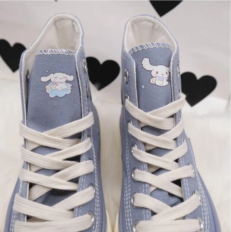 Blue Puppy Dog Painted High Tops