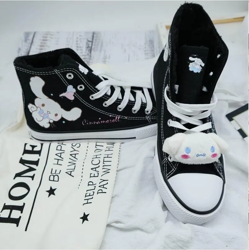 Blue Puppy Dog Painted High Tops