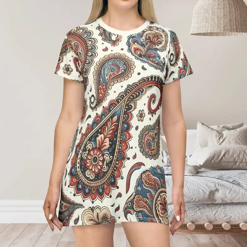 Bold Chic Paisley t Shirt Dress for Unique Vibes