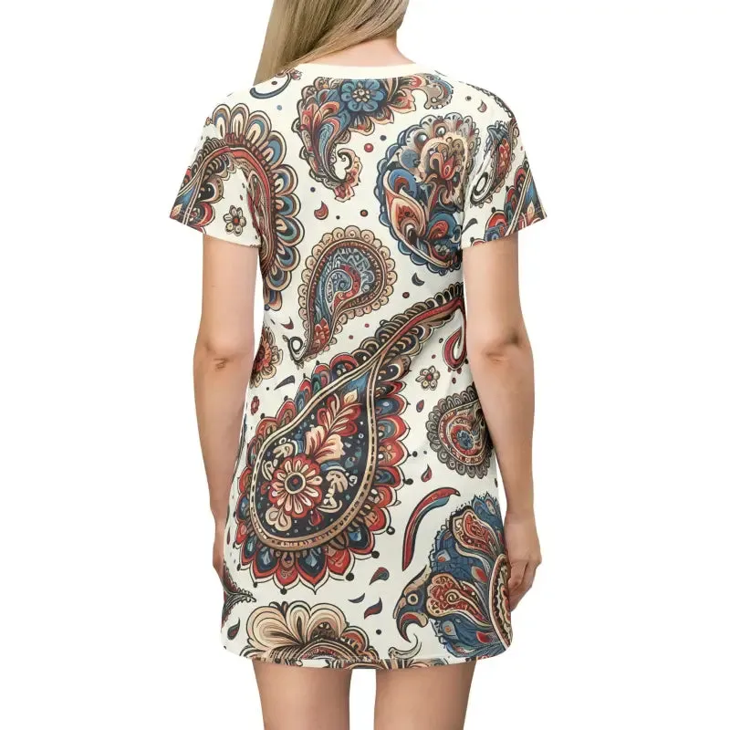 Bold Chic Paisley t Shirt Dress for Unique Vibes