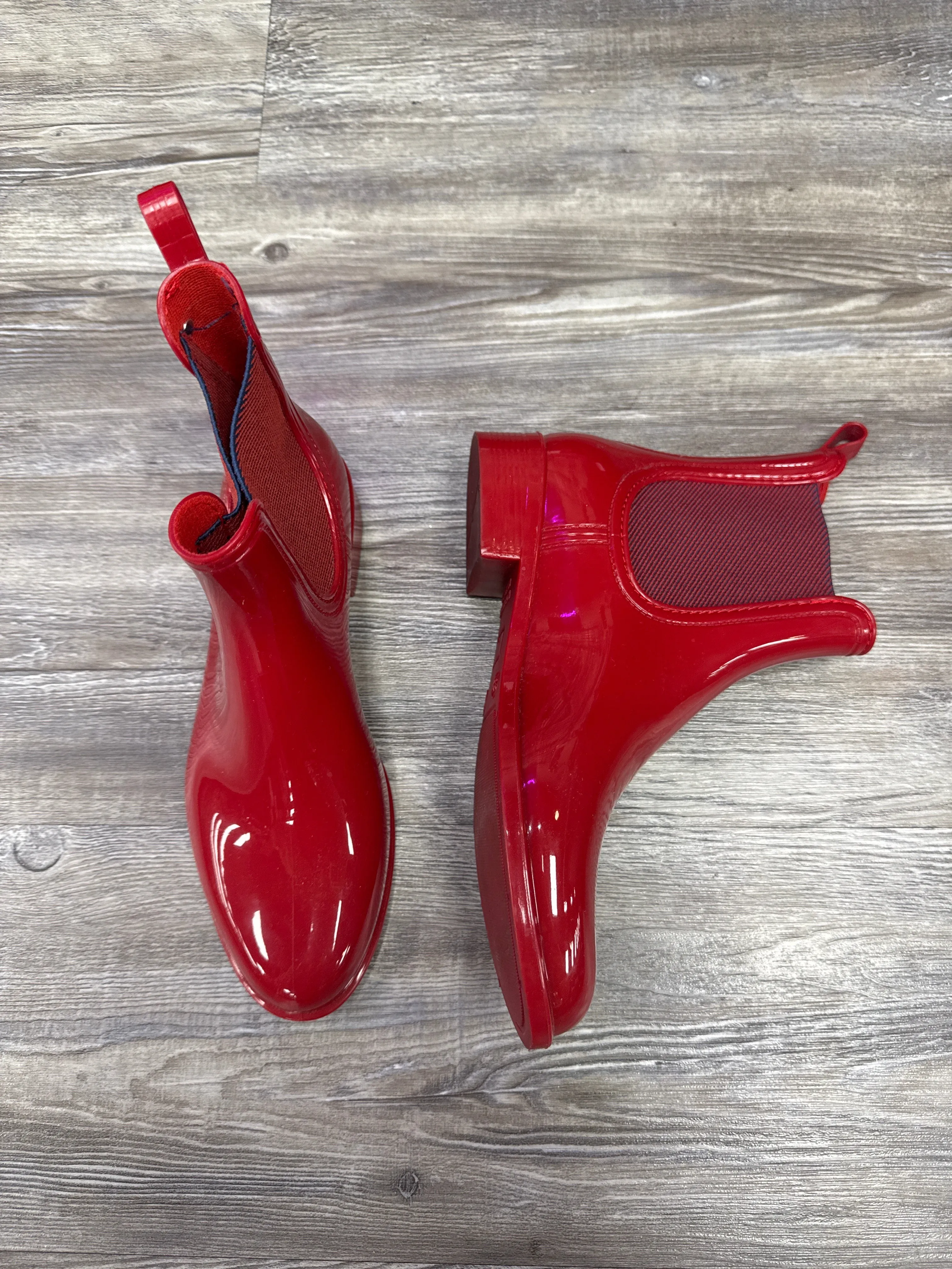 Boots Rain By Clothes Mentor In Red, Size: 9