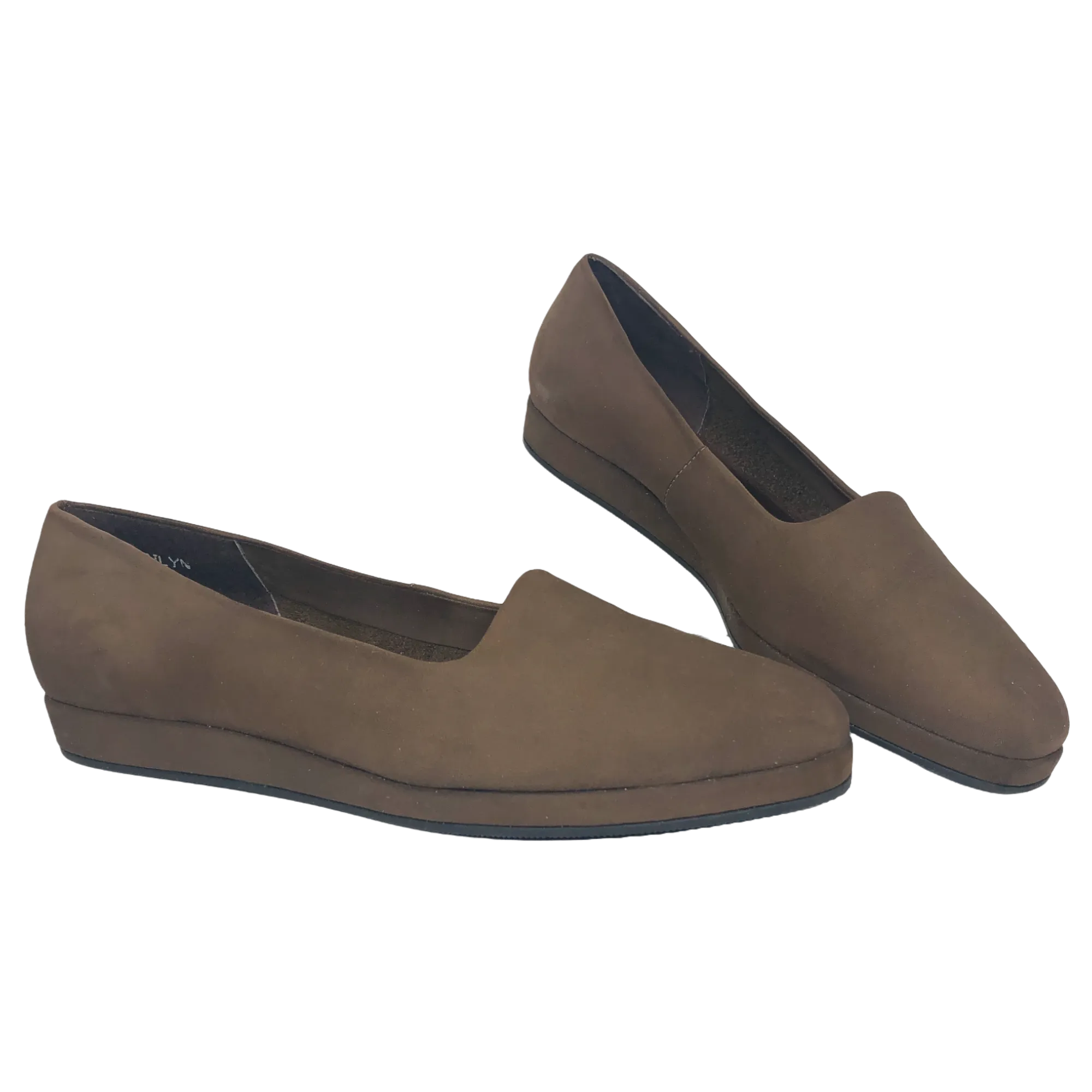 Borelli Brown Marilyn Suede Flats - Size 8 - Women