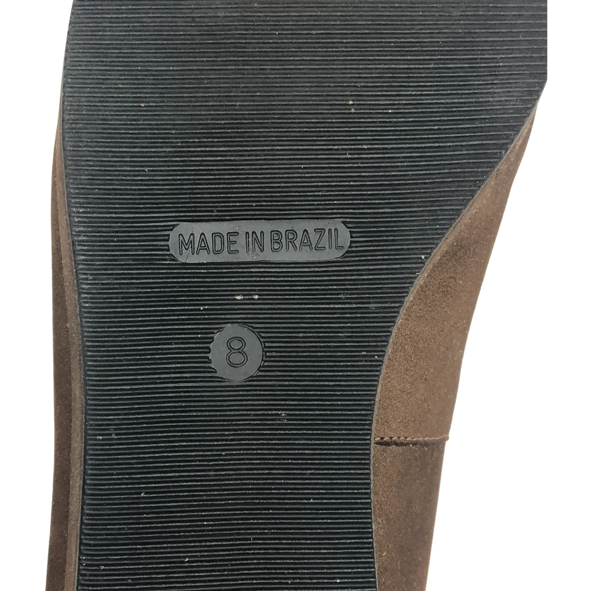 Borelli Brown Marilyn Suede Flats - Size 8 - Women
