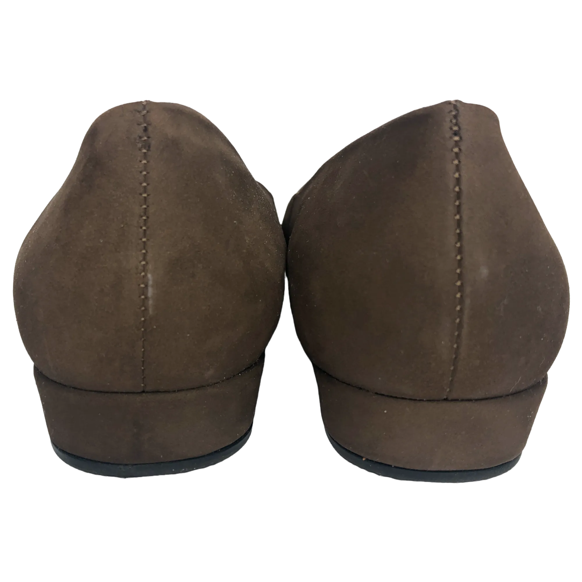 Borelli Brown Marilyn Suede Flats - Size 8 - Women