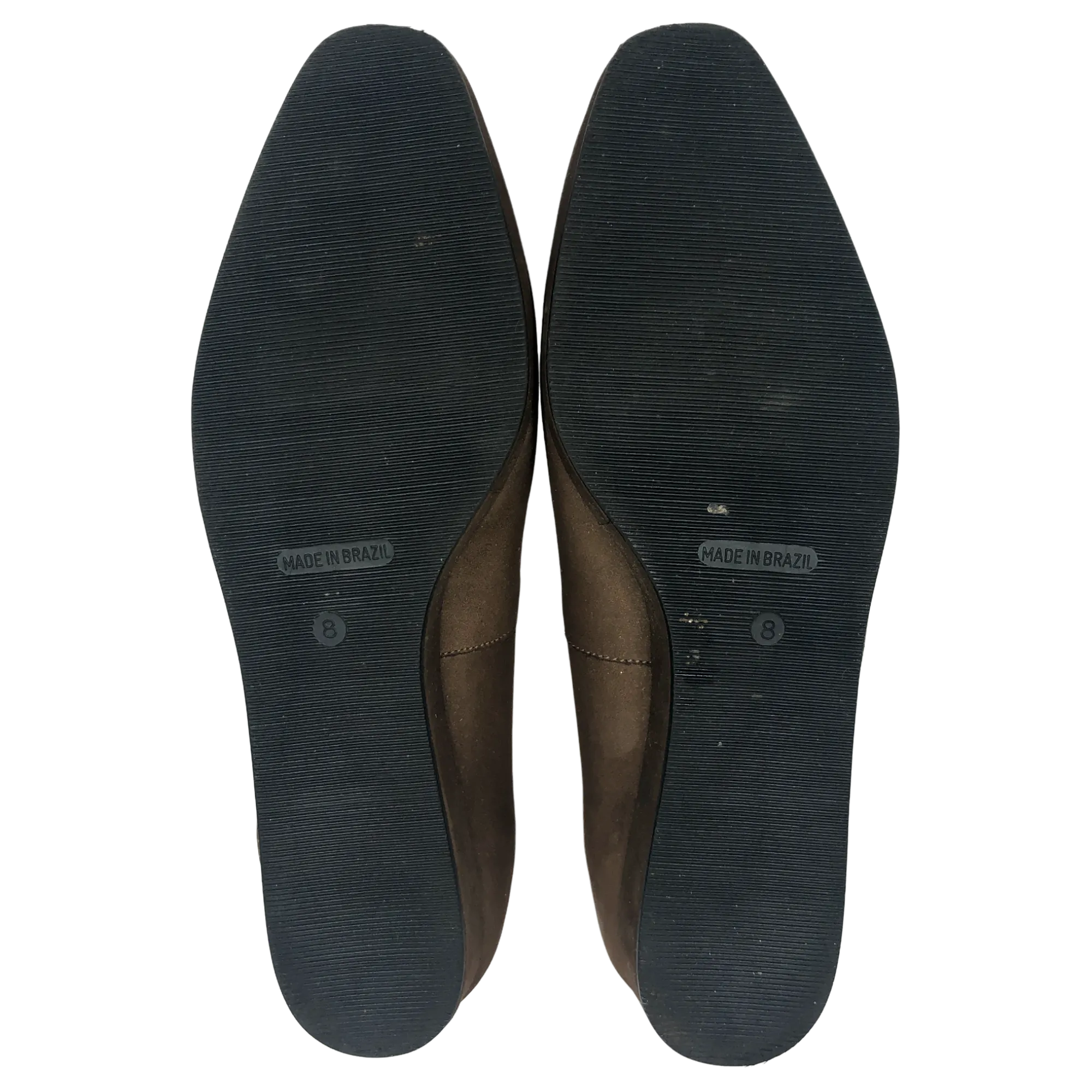 Borelli Brown Marilyn Suede Flats - Size 8 - Women
