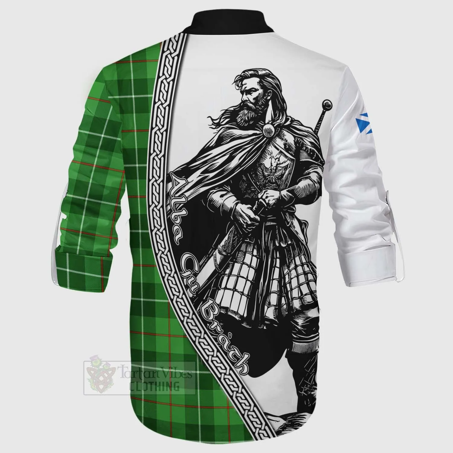 Boyle Tartan Clan Crest Ghillie Kilt Shirt with Highlander Warrior Celtic Style