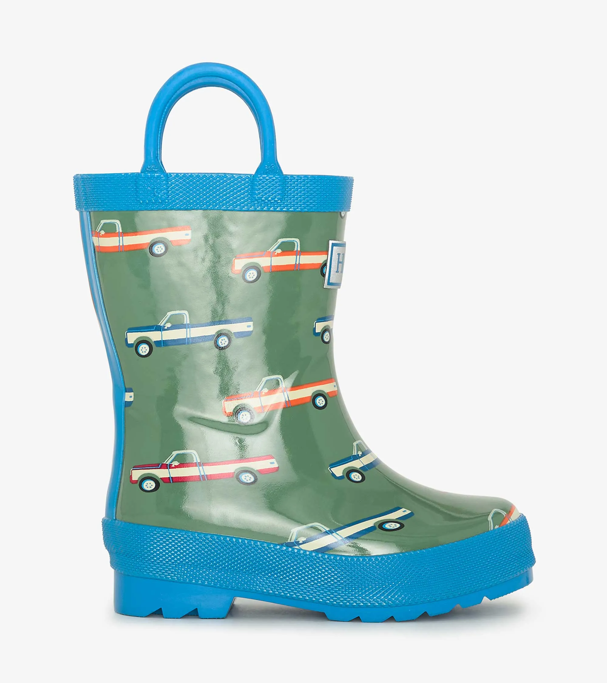 Boys Big Trucks Rain Boots with Handles