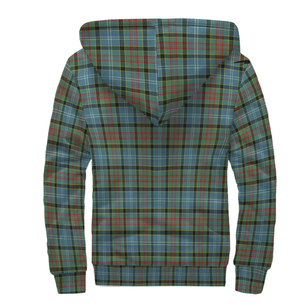 Brisbane Tartan Sherpa Hoodie with Family Crest