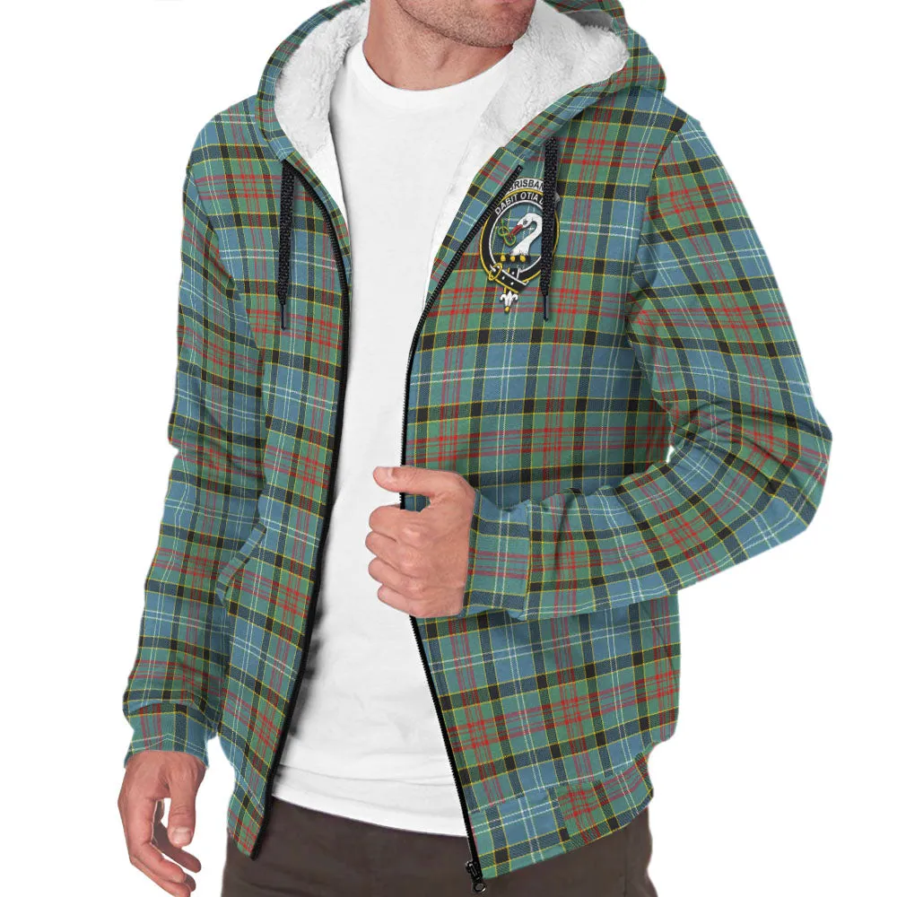 Brisbane Tartan Sherpa Hoodie with Family Crest