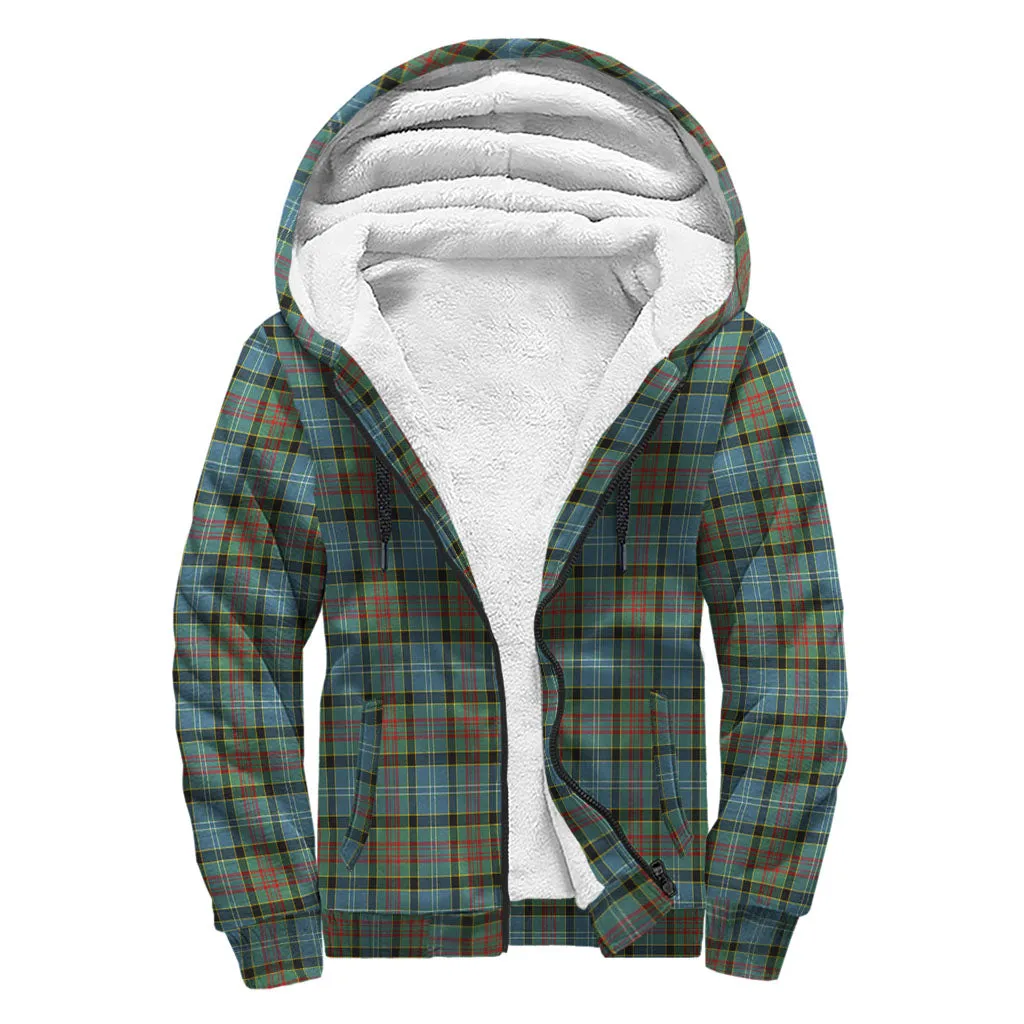 Brisbane Tartan Sherpa Hoodie with Family Crest