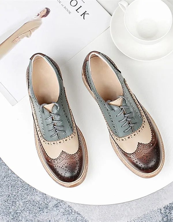 British Style Brogue Oxford Shoes for Women