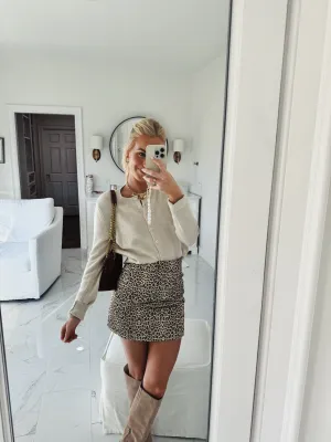 Brooke Mini Skirt - Leopard