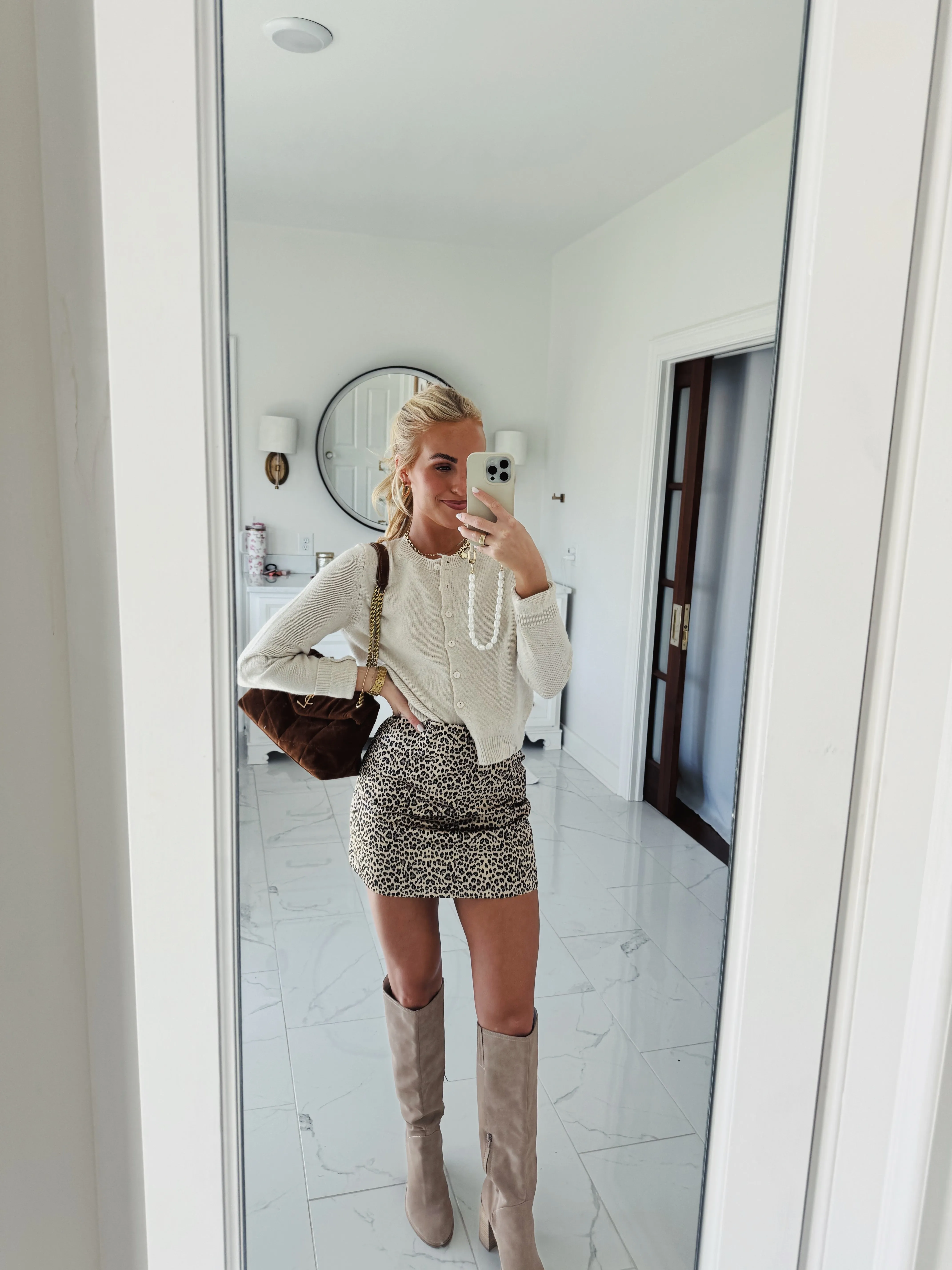 Brooke Mini Skirt - Leopard