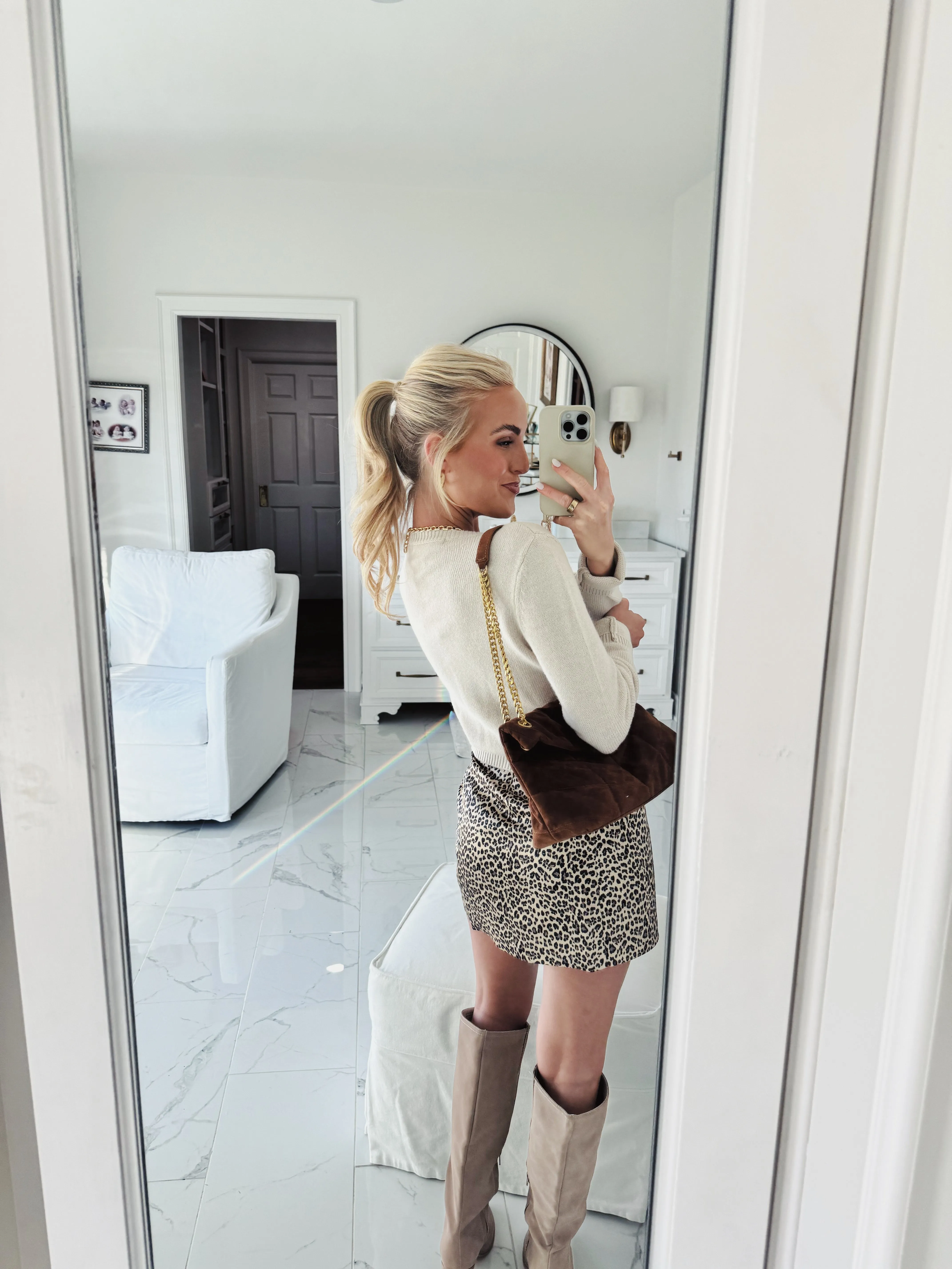Brooke Mini Skirt - Leopard