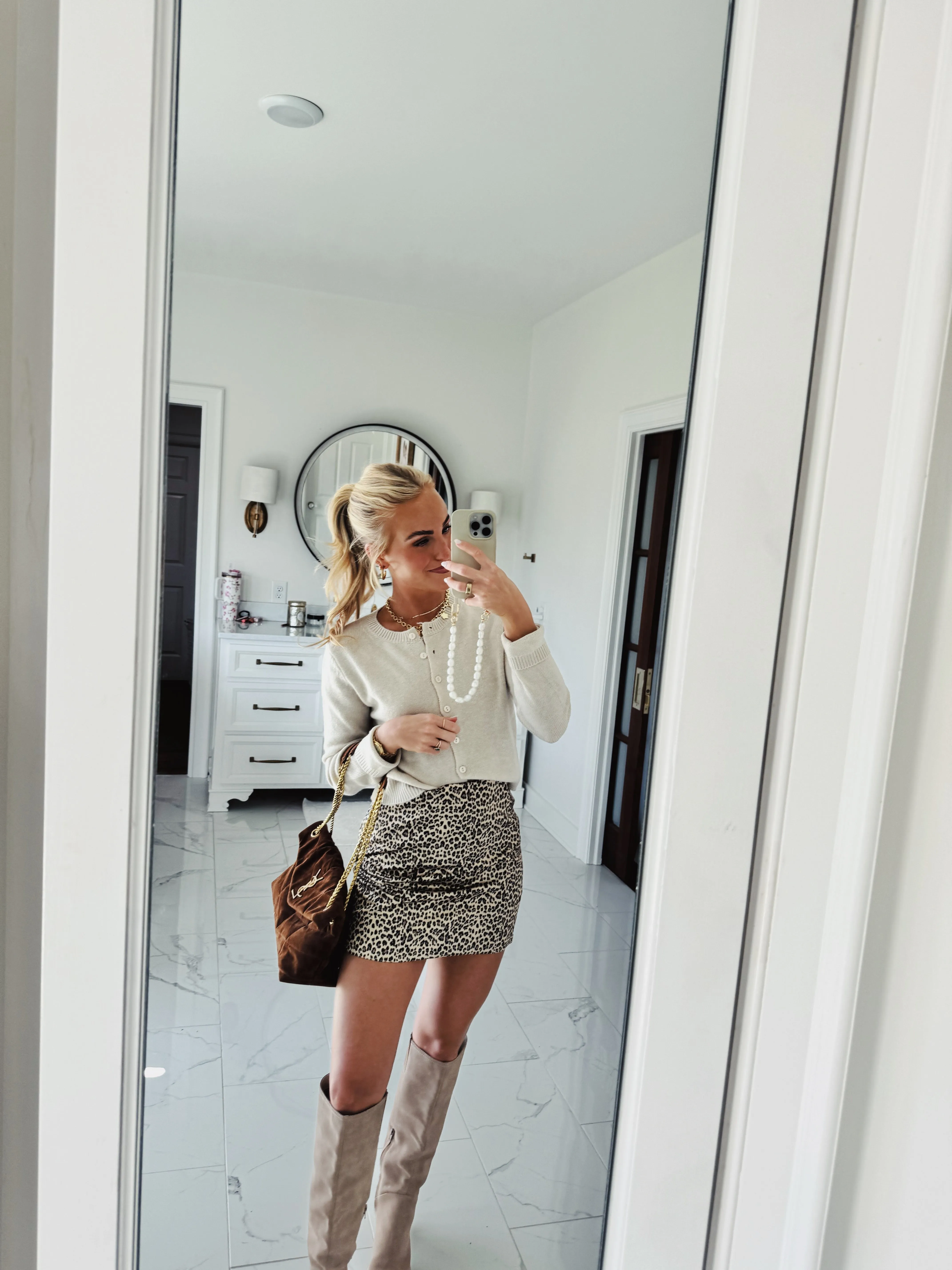 Brooke Mini Skirt - Leopard