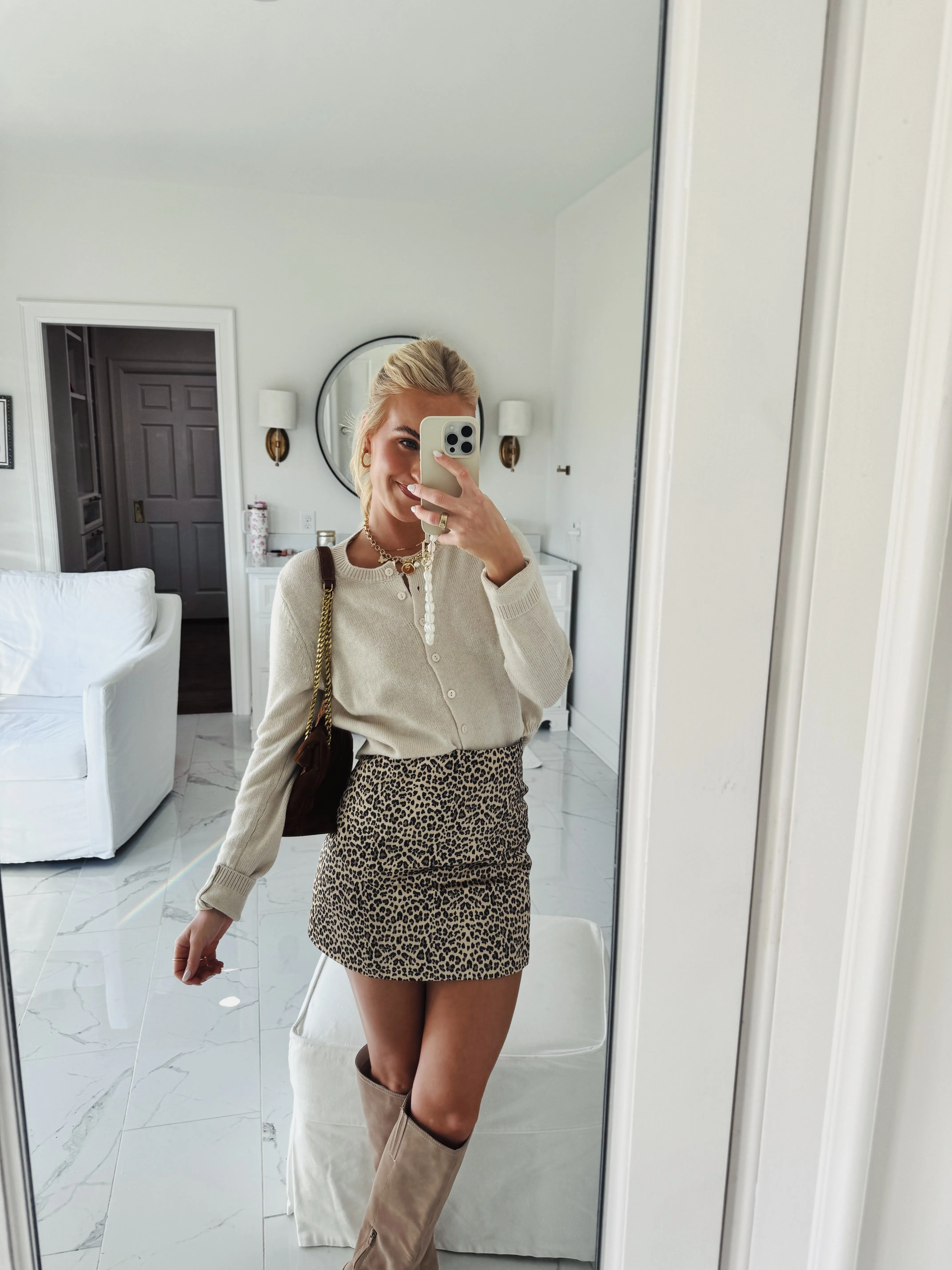 Brooke Mini Skirt - Leopard