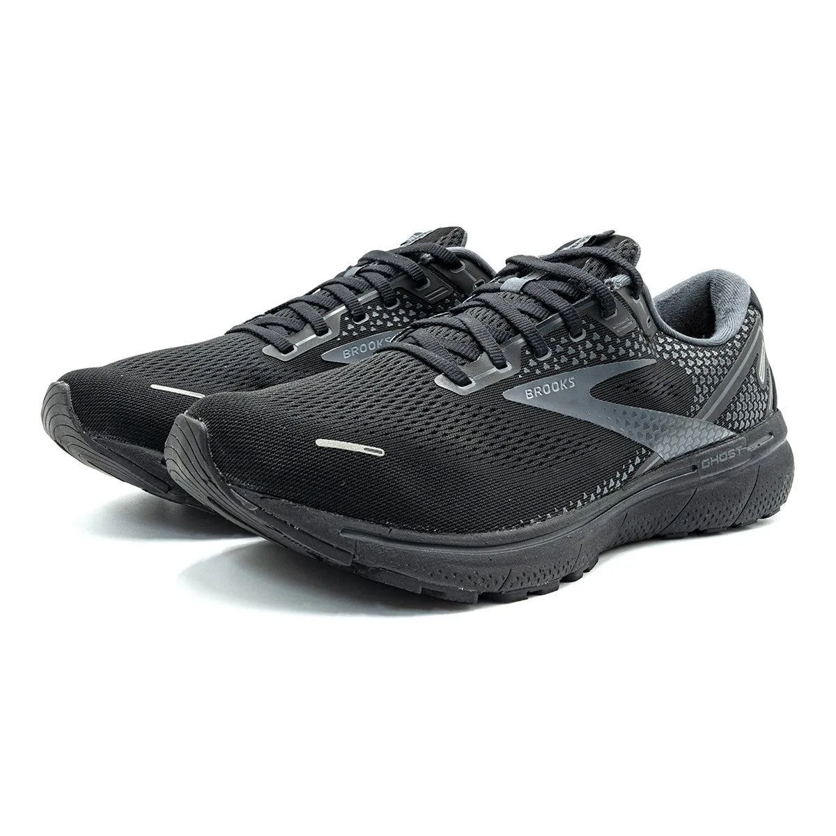Brooks Ghost 14 Running Sport Shoes Fabric Black Colour For Men