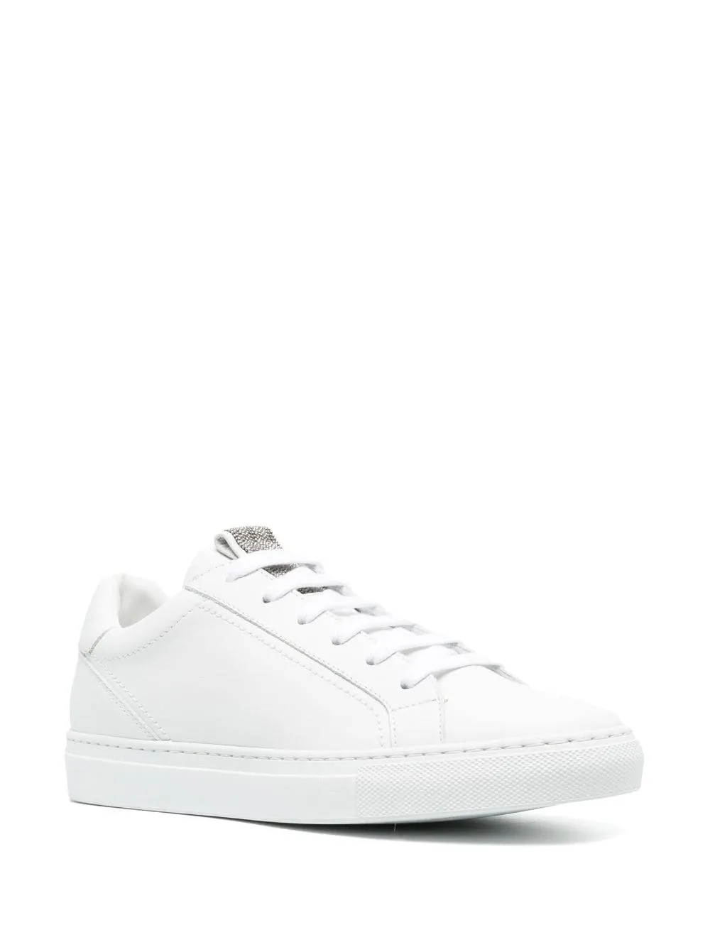 BRUNELLO CUCINELLI Fashionable 100% Leather Matte Sneakers for Women